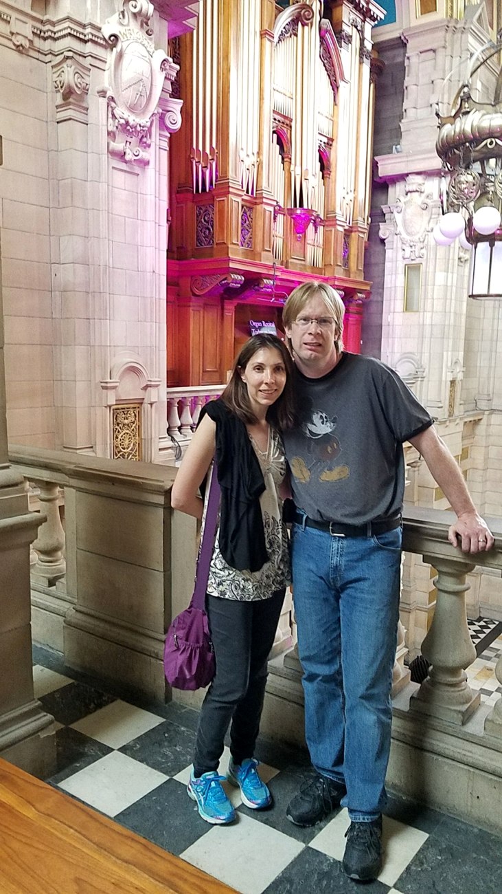 Erik and Michelle at a historic pipe organ